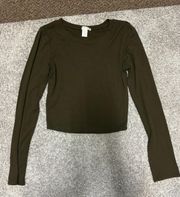 Green Cropped Long Sleeve