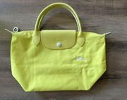 Longchamp Le Pliage Club Nylon Top Handle Bag Yellow Small