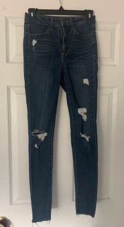 Skinny Distressed High Waisted Jeans