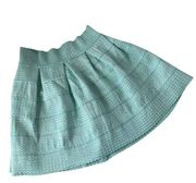 L'ATISTE BY AMY Mini Skater Skirt Size Medium Aqua Green Scallop Lace #LS5044