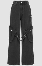 High Waist Cargo Jeans