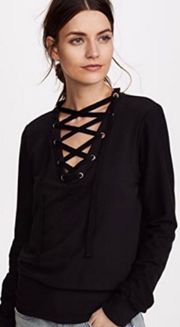 L’agence Josilyn Lace Up Sweatshirt 