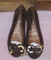 Jeffrey Campbell Brown Suede Ballet Flats