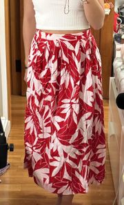 Chemises Red Midi Skirt