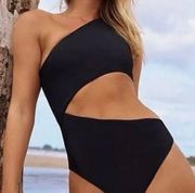 LUSH Cutout Black Seamless Body Suit, Size Medium, B80, $62