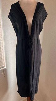 💛Black dress swim cover up size large