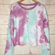 BP • Sweatshirt • Tie Dye • Purple & Green • Soft • Sleepwear & Lounge • Medium