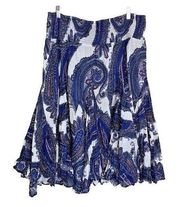 Philosophy Full Flowy Skirt Paisley Peasant Retro Boho Hippie Midi Size 1X