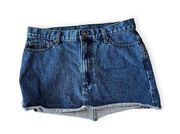 Free People Women's Denim Frayed Hem‎ Mini Skirt Medium Wash Size 6 Pockets