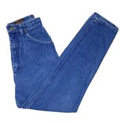 Vintage  Medium Wash High Rise Paper Bag Straight-Leg Boyfriend Jeans