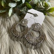 Boutique by BKE hanging Bohemian Silver Earrings