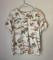 LC Lauren Conrad Colorful Hawaiian Novelty Print Top Size XL