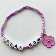 Taylor Swift Eras Tour Friendship Bracelet Speak Now w/ Flower Charm