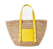 Time and Tru Women's Jute Pocket Tote Bag natural sunflower nwt