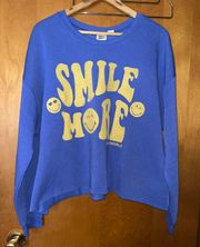 Smiley World Womens Cropped Sweatshirt Size Xxlarge