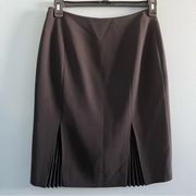 Ann Taylor Black Pleated Skirt