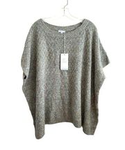 NWT‎ Johnny Was Calme Basket Weave Knit Poncho Sweater One Size Sage Green Cozy