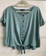 Mint Tie Top