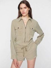 Pam & Gela Gasoline Romper in Light Army Green Size P/S