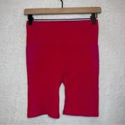 RYKA red ribbed high waisted seamless bike shorts size medium