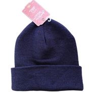 American Needle Solid Blue Cuffed Slouchy Knit Beanie Hat Winter Unisex