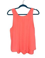 Sans Souci Hot Pink Coral Swing Racerback Tank Top