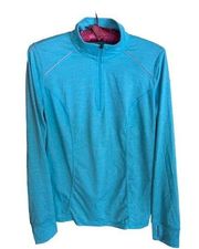 Xersion mint green athleisure 1/4 zip top with long sleeves size medium