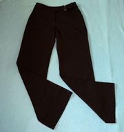 NEW YORK & COMPANY City Stretch wide-leg mid-rise dress pant attached belt SZ 2