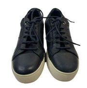 Carmela Love For Leather Black Slip On Lace Up Platform Sneaker Shoes Size 37 6