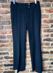 Rafaella Black Flat Front Wide Leg Dress Pants Trousers Women's Size 4