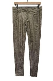 Bisou Bisou Animal Print Shiny Straightleg Pants Size 8