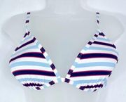 Gianni Bini Bikini Top Multi Color Striped Size XL