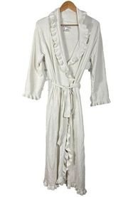 Soft Surroundings Ruffle Front Long Robe Size Small