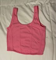 Pink Corset Style Tank 