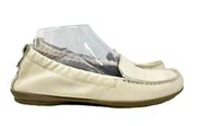 Hush Puppies Leather Loafers Moccasins Cream Size 7