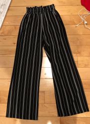 Black and White Pinstripe Pants