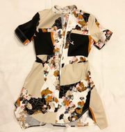 For Target Multicolored In Paper Floral Print Dress SizeM bust34