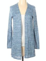 NEW NWT DIVIDED H&M Blue Open Lightweight Sheer Cardigan Sweater Small FLAWED