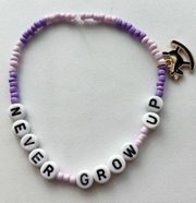 Taylor Swift Eras Tour Friendship Bracelet Never Grow Up Speak Now w/ Charm