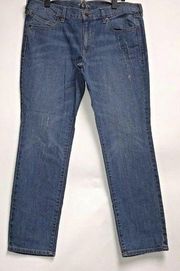 Old Navy Diva Womens Blue Jeans Size 12 Short Light Denim Stretch Distressed