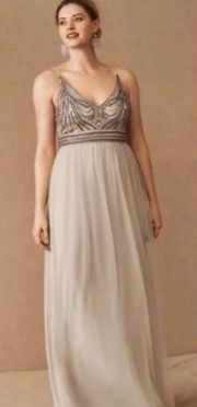 BHLDN Vilette Maxi Dress in Fog