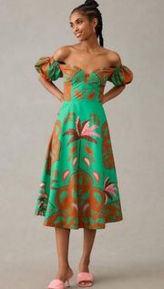 Anthropolgie Tropical Midi Dress