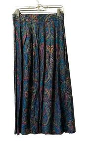 Norton‎ McNaughton Womens Skirt Blue Floral Paisley Size 12