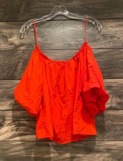 Élodie orange top off the shoulder 