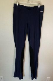 Kerrits Riding Pants Womens Size 1X Navy Blue Ribbed Pull-On Bootcut Equestrian