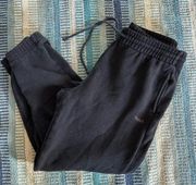 Black Aritzia TNA Cozy Fleece Boyfriend Sweatpants