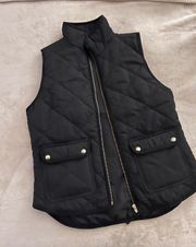 Black J Crew Quilted Vest