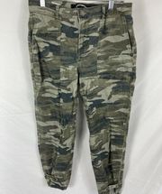 Express Stretch Cropped Straight High Rise Camo Pant Size 4R