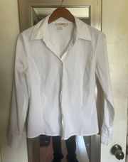 Como White Button Down Blouse