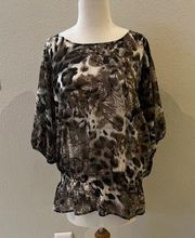 Kenneth Cole New York Animal Print Blouse